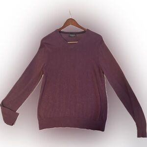 Banana Republic V-neck Deep Purple Lightweight Sweater